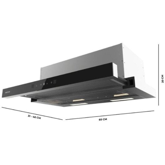 Campana extractora Cecotec Bolero Flux TLT 604400 Recirculação 60cm controle por gestos