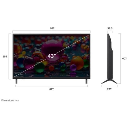 TV LG AI Gen8 UA75 43UA75003LA.AEU 43" LED 4K UltraHD HDR10 Smart TV WebOS