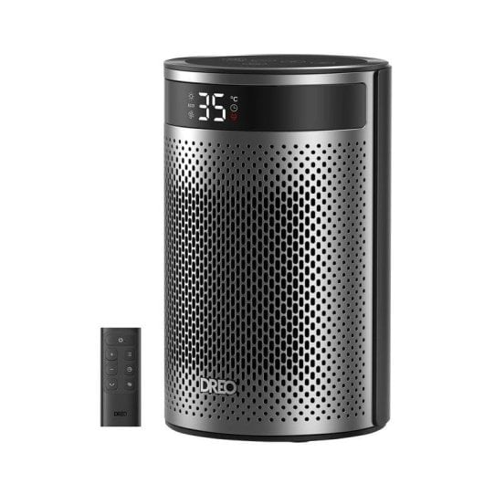 Dreo Aquecedor Cerâmico Portátil Atom 416 1500W Prateado e Preto