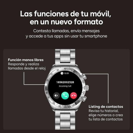 Ksix Elite Bluetooth 46mm AMOLED Acciaio Inossidabile Autonomia 7 Giorni IP67 SpO2 Cardiofrequenzimetro Monitor Sonno