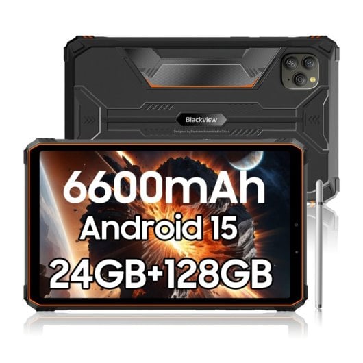 Tablet Blackview Active 5 Rugged Android 15 8,68" Ips 8gb+128gb 6600mah T615 Octa-core, laranja