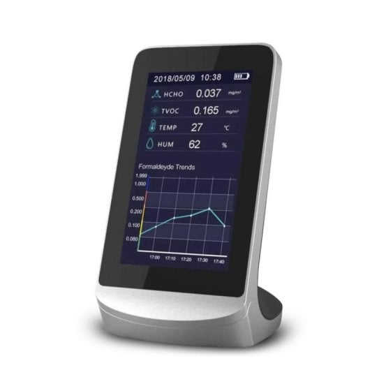 Monitor de Qualidade de Ar Multifuncional LCD interior PM2.5/PM10/HCHO/TVOC