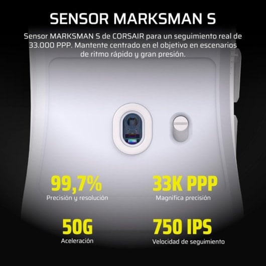 Ratón Corsair Sabre v2 Pro Ultralight Wireless 33000 DPI Blanco 8000Hz 36g Meccanici