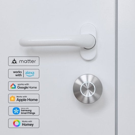 Nuki Cerradura Electrónica Smart Lock Pro WiFi Bluetooth Matter Motor Sin Escobillas + Keypad 2 Teclado para Puertas con