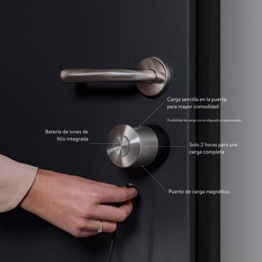 Nuki Cerradura Electrónica Smart Lock Pro WiFi Bluetooth Matter Motor Sin Escobillas + Keypad 2 Teclado para Puertas con