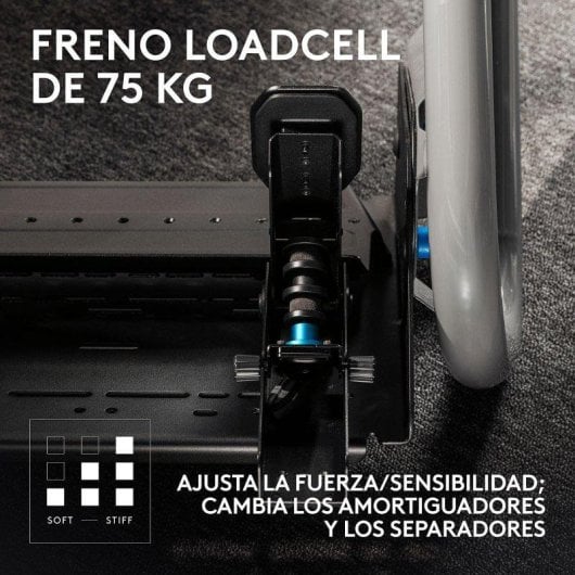 Pedal Logitech RS Pedals PRO freno Loadcell 75kg estructura acero USB PC