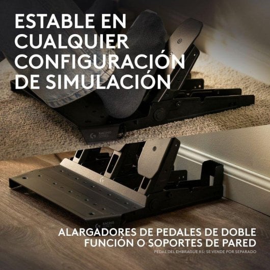 Pedal Logitech RS Pedals PRO freno Loadcell 75kg estructura acero USB PC