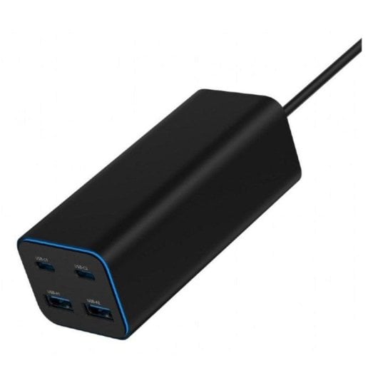 Gembird TA-UC-2A2C-PD100-01-BK Caricatore USB GaN 100W 4 Porte USB-C/USB-A Nero