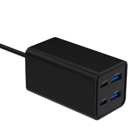 Gembird Cargador rápido USB PowerDelivery GaN 65 W 4 Portas USB-C/USB-A Preto