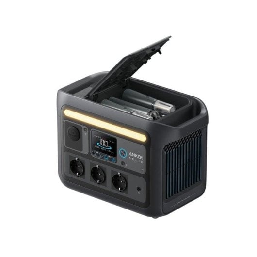 Estação de energia Anker Solix C800X 768Wh 3 AC 4 USB Bateria Li-ion Ecrã LED