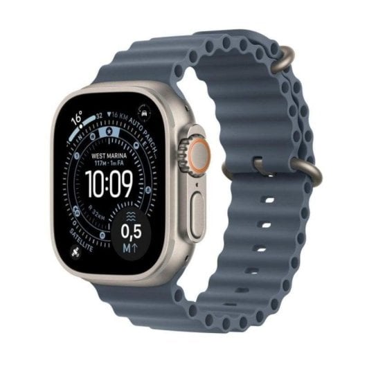 Apple Watch Ultra 3 GPS 5G NFC 49mm Retina OLED Titane Naturel Ocean Bleu Étanche IP6X SpO2