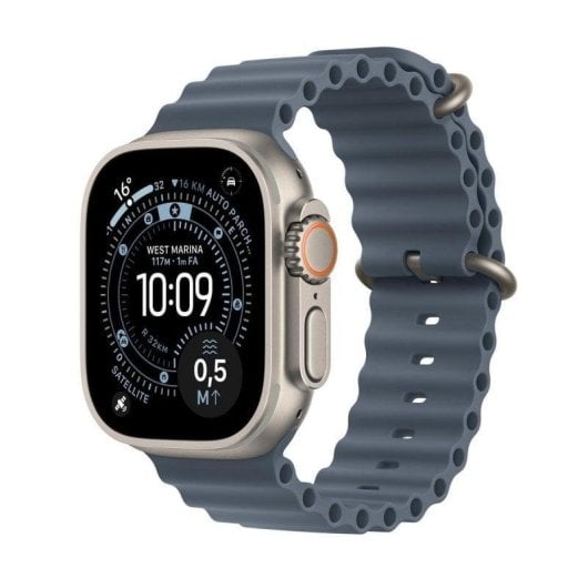 Apple Watch Ultra 3 GPS 5G NFC 49mm Retina OLED Titane Naturel Ocean Bleu Étanche IP6X SpO2