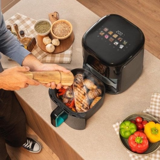 Friggitrice ad aria Cecotec Cecofry&Grill Smokin’Prime 6500 6,5L 2200W con affumicatore e display touch