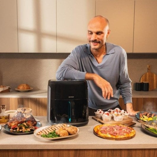 Friggitrice ad aria Cecotec Cecofry&Grill Smokin’Prime 6500 6,5L 2200W con affumicatore e display touch