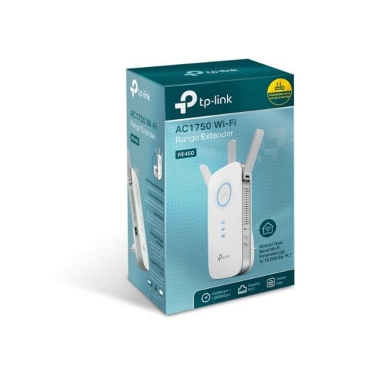 Répéteur Wi-Fi TP-Link RE450 Dual Band 1750 Mbps 3 antennes Gigabit RJ-45 blanc
