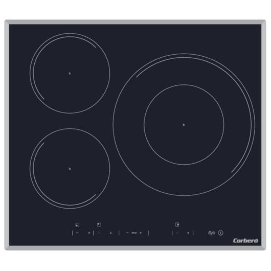 Placa de inducción Corbero CCIM3FBS324 3 Zonas 60 cm touch WiFi SmartThings Negra