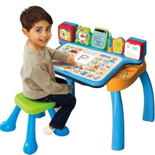 Escritorio interactivo VTech Crea y Aprende 6 en 1 multiactividades con taburete