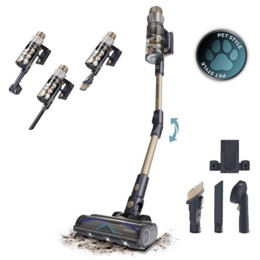 Aspirapolvere senza filo Cecotec Conga Rockstar RS90 Pet Flex 600W 160AW LED Autonomia 65min