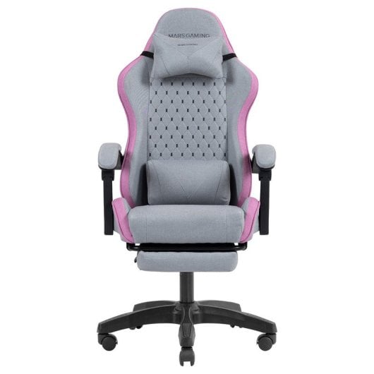 Mars Gaming Mgc-x Silla Gaming Ergonómica Tejido Transpirable Cojín Cervical Y Lumbar Rosa