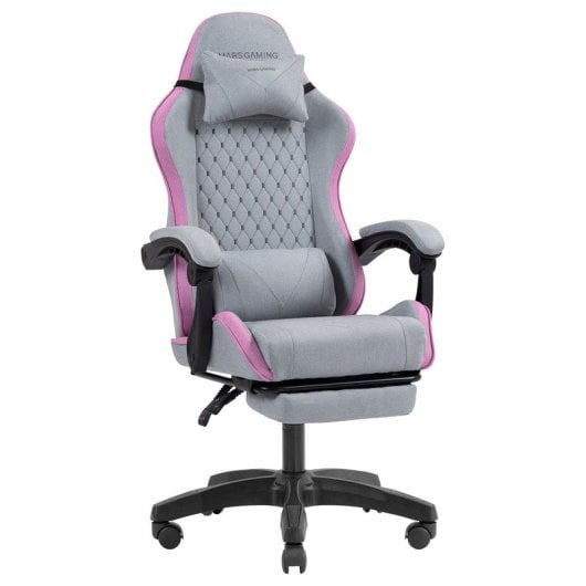 Mars Gaming Mgc-x Silla Gaming Ergonómica Tejido Transpirable Cojín Cervical Y Lumbar Rosa