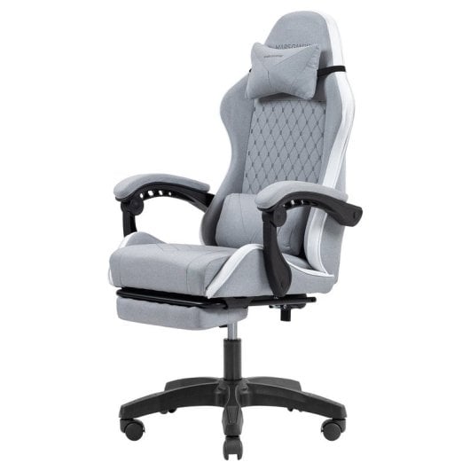 Mars Gaming Mgc-x Silla Gaming Ergonómica Tejido Transpirable Cojín Cervical Y Lumbar Blanco
