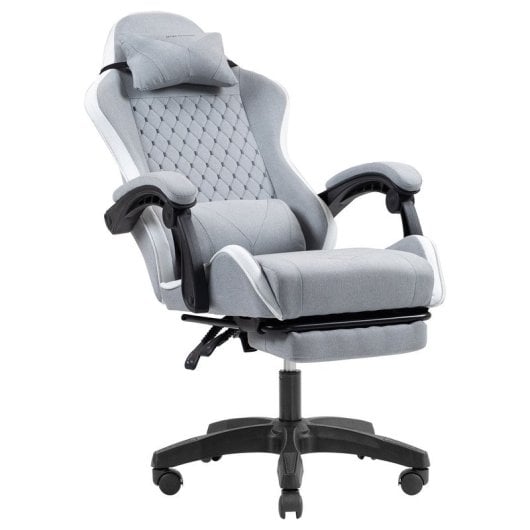 Mars Gaming Mgc-x Silla Gaming Ergonómica Tejido Transpirable Cojín Cervical Y Lumbar Blanco