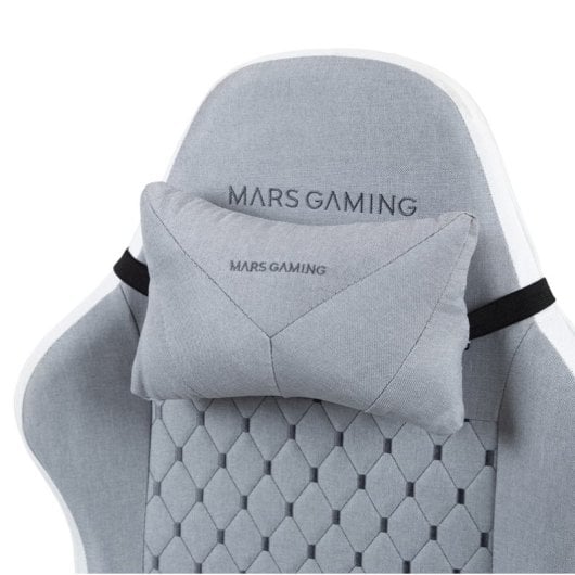 Mars Gaming Mgc-x Silla Gaming Ergonómica Tejido Transpirable Cojín Cervical Y Lumbar Blanco