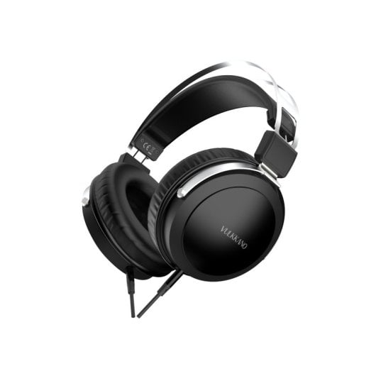 Auriculares Vulkkano HC10 Turia con cable Jack 3,5 mm para estudio y DJ, drivers 50 mm, negros