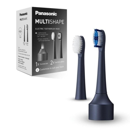 Cabeça de Escova Panasonic ER-CTB1 Azul Extrafina Compatível Multishape 2 Peças