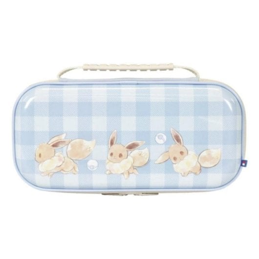 Estuche Hori NSX-088E Vault Case Eevee Azul Blanco Resistente Scratch Switch 2