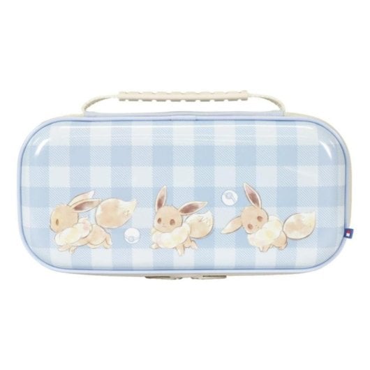 Estuche Hori NSX-088E Vault Case Eevee Azul Blanco Resistente Scratch Switch 2