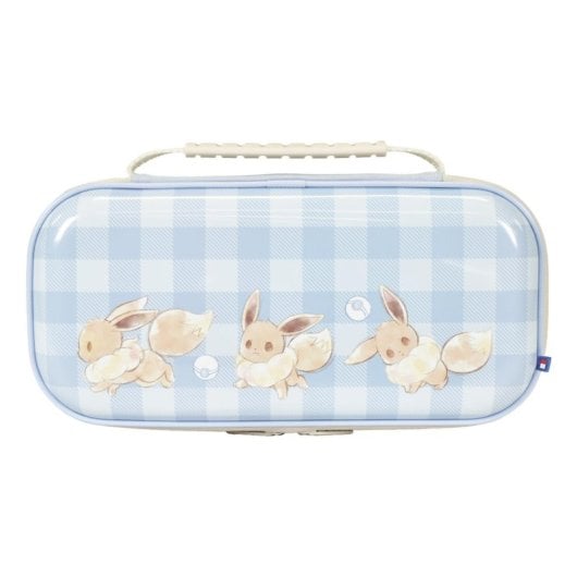 Estuche Hori NSX-088E Vault Case Eevee Azul Blanco Resistente Scratch Switch 2