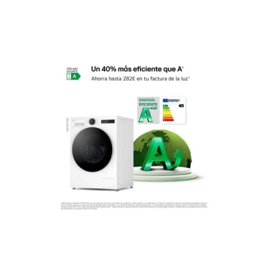 Lavadora LG F4X7011TWS Carga Frontal 11 kg 1400 rpm A Blanca WiFi IA TurboWash360