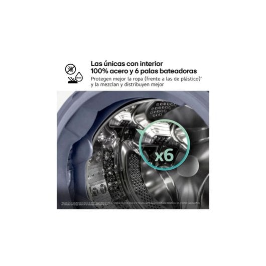 Lavadora LG F4X7011TWS Carga Frontal 11 kg 1400 rpm A Blanca WiFi IA TurboWash360