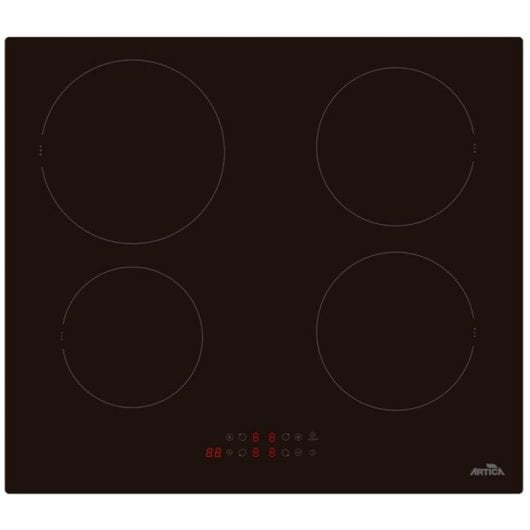 Placa de inducción Artica AEI6024 4 zonas 8100 W Booster Control táctil Negro