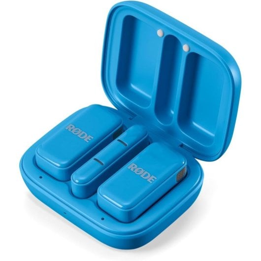 Microphone RODE Wireless Micro USB-C omnidirectionnel ultra-compact avec étui de charge Bleu