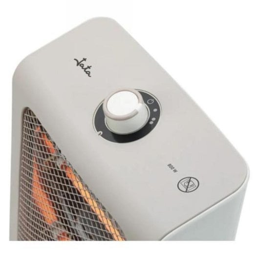 Radiateur quartz blanc 800W avec poignée, protection antichute et 2 niveaux de puissance