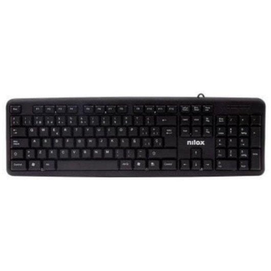 Teclado de membrana Nilox NXKBP000002 Layout PT preto USB