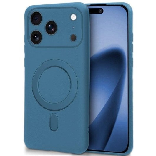Funda para móvel Cool Funda Magnética Silicona Azul Carga Qi para iPhone 17 Pro Max