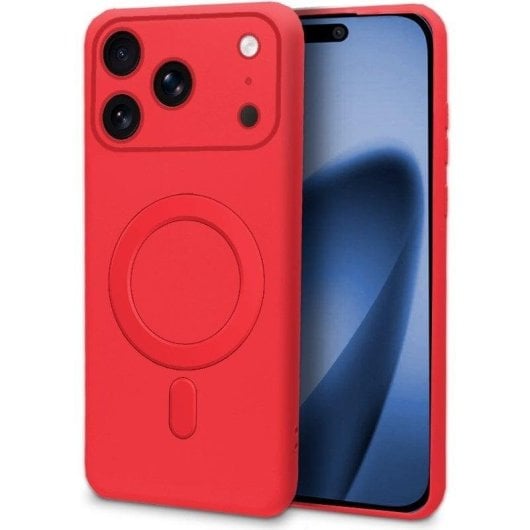 Funda para móvel Cool Funda Magnética Cover Silicona Vermelha Qi para iPhone 17 Pro Max
