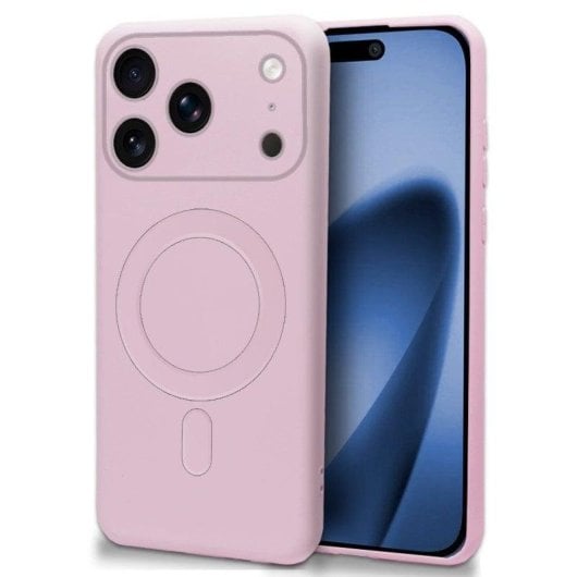 Funda para telemóvel Cool Cool Funda Magnética Cover Silicona Rosa com Carga Qi para iPhone 17 Pro Max