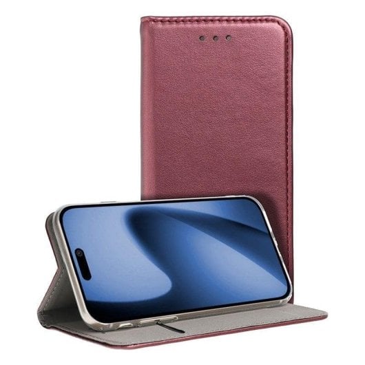 Cool Funda Flip Cover Liso Burgundy para iPhone 17 Pro Max