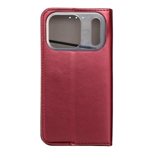Cool Funda Flip Cover Liso Burgundy para iPhone 17 Pro Max