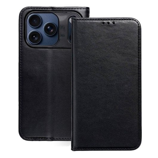 Cool Funda Flip Cover Liso Negro para iPhone 17 Pro Max
