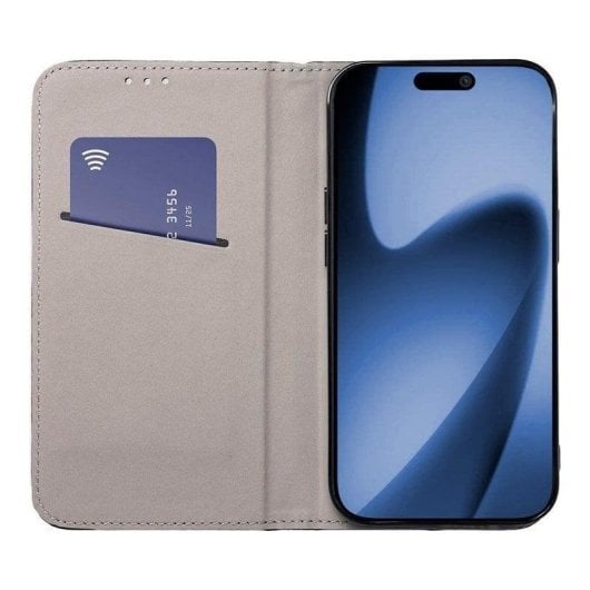 Cool Funda Flip Cover Liso Negro para iPhone 17 Pro Max