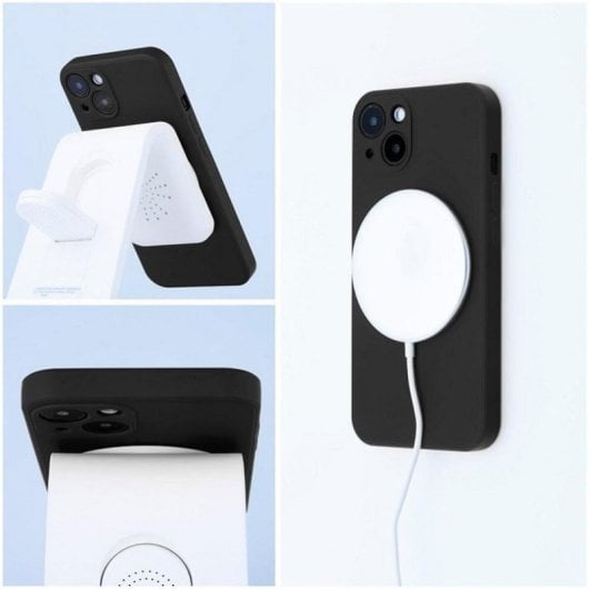 Handyhülle Cool Funda Magnética Cover Silikon Schwarz Qi für iPhone Air