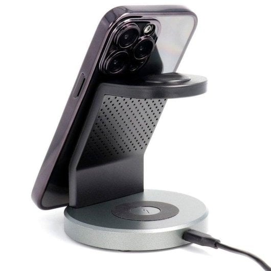 Handyhülle Cool Air Hybrid Magnetisch Transparent Schwarz für iPhone MagSafe Kompatibel