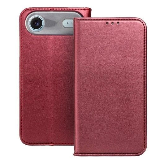 Handyhülle Cool Air Flip Cover Kunstleder Burgundy Buchstil für iPhone Air