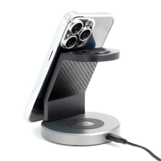 Cool Funda Magnética Transparente con Borde Plata para Galaxy S25 FE