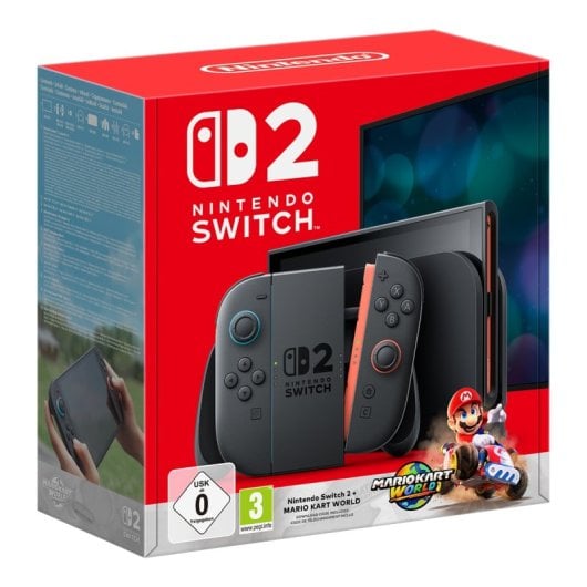 Nintendo Switch 2 Consola + Mario Kart World + Cyberpunk 2077: Ultimate Edition + Neon Blue & Red Headset